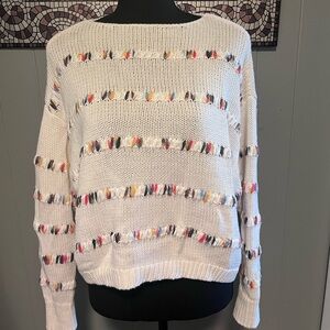 Lou & Grey for Loft women’s Size Small Rainbow Stitch Knit Pullover Sweater